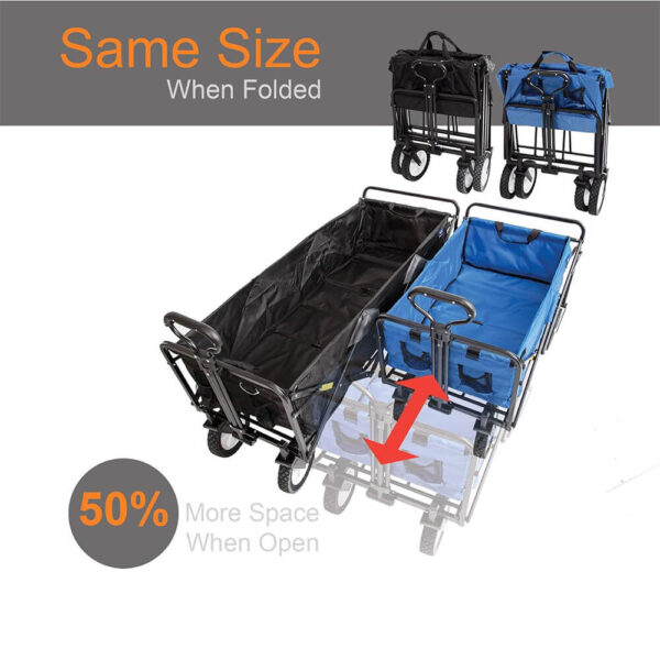 compact folding wagon for lightweight transport