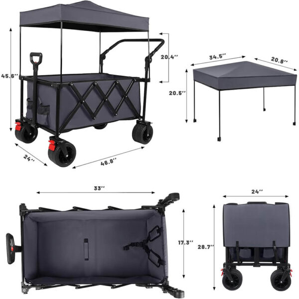 foldable wagon carts with removable canopy 4