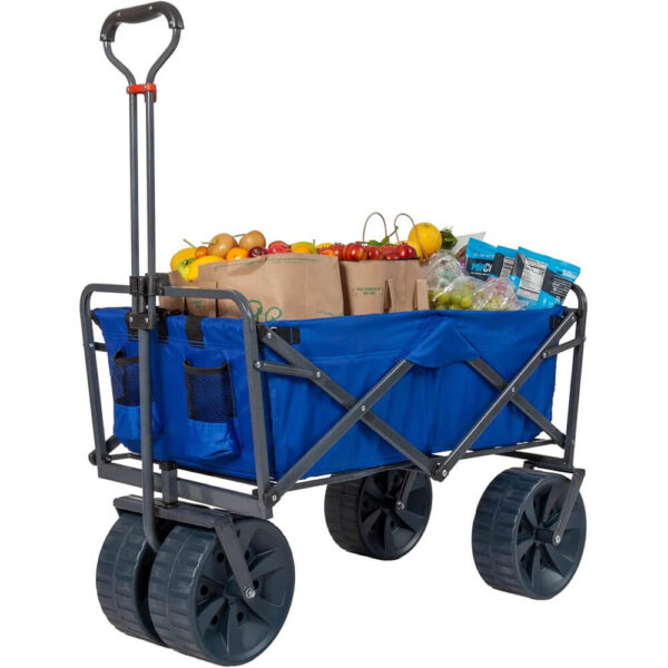 heavy duty folding wagon cart with cup holders